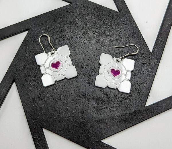 Portal Companion Cube Earrings