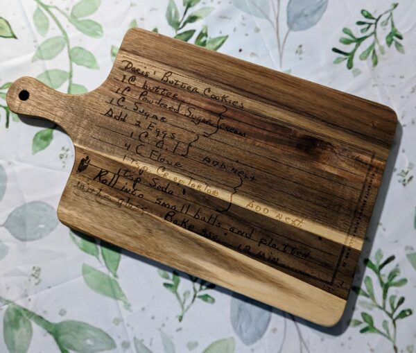 Customized Cutting Board - Add your own sentimental recipe