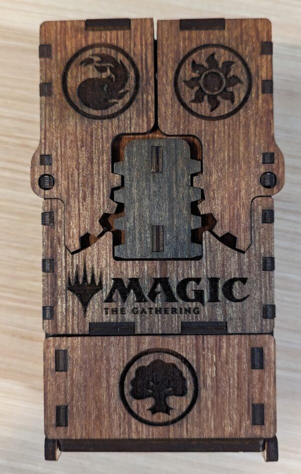 Geared Magic the Gathering Box w/ Dice Drawer - Image 4