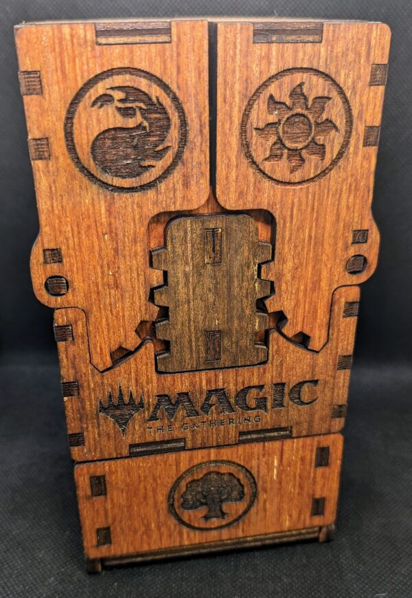 Geared Magic the Gathering Box w/ Dice Drawer - Image 2