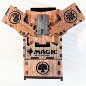 Geared Magic the Gathering Box w/ Dice Drawer