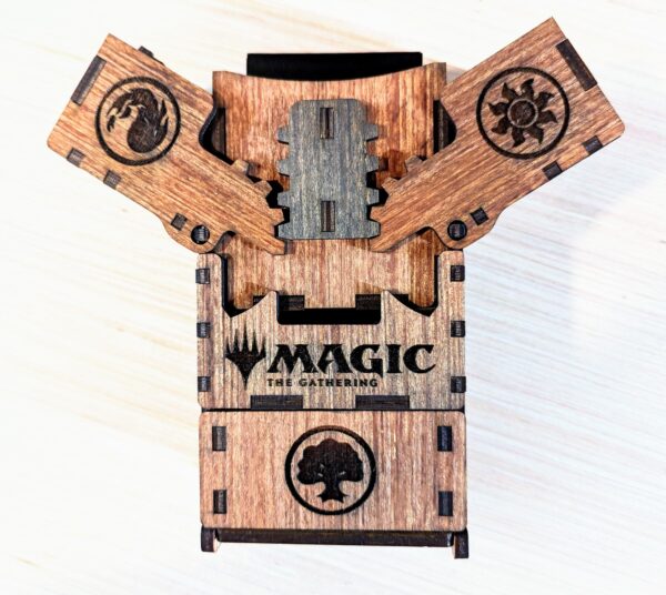 Geared Magic the Gathering Box w/ Dice Drawer